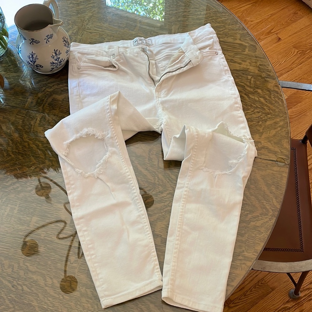 White free people jeans